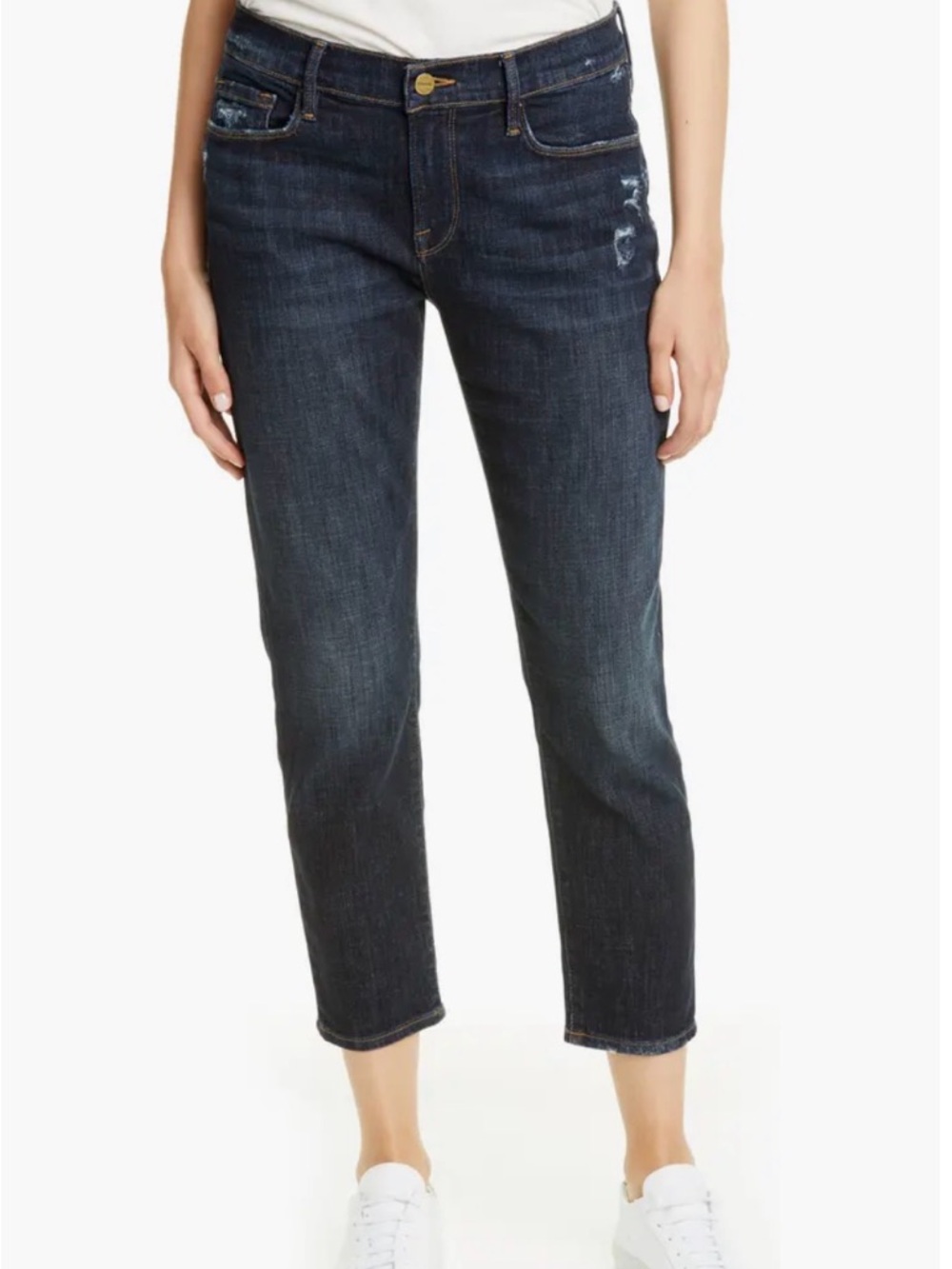 Frame Denim Le Garçon Crop Jeans Covant dark wash size 29